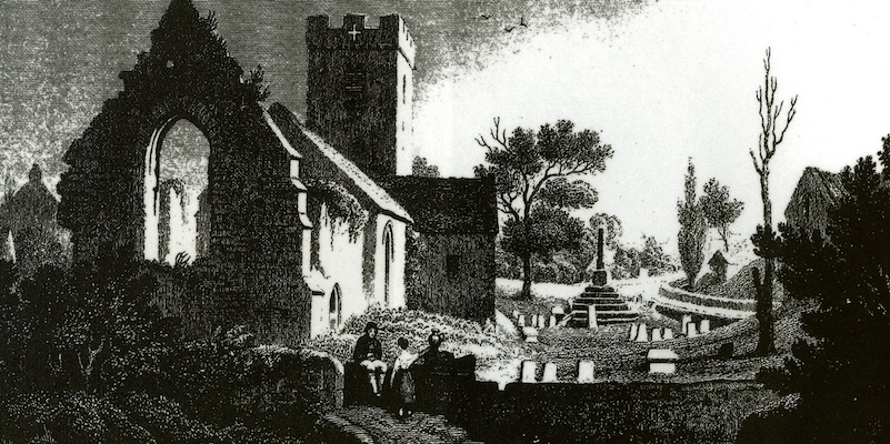 Illustration of St Illtud's Church